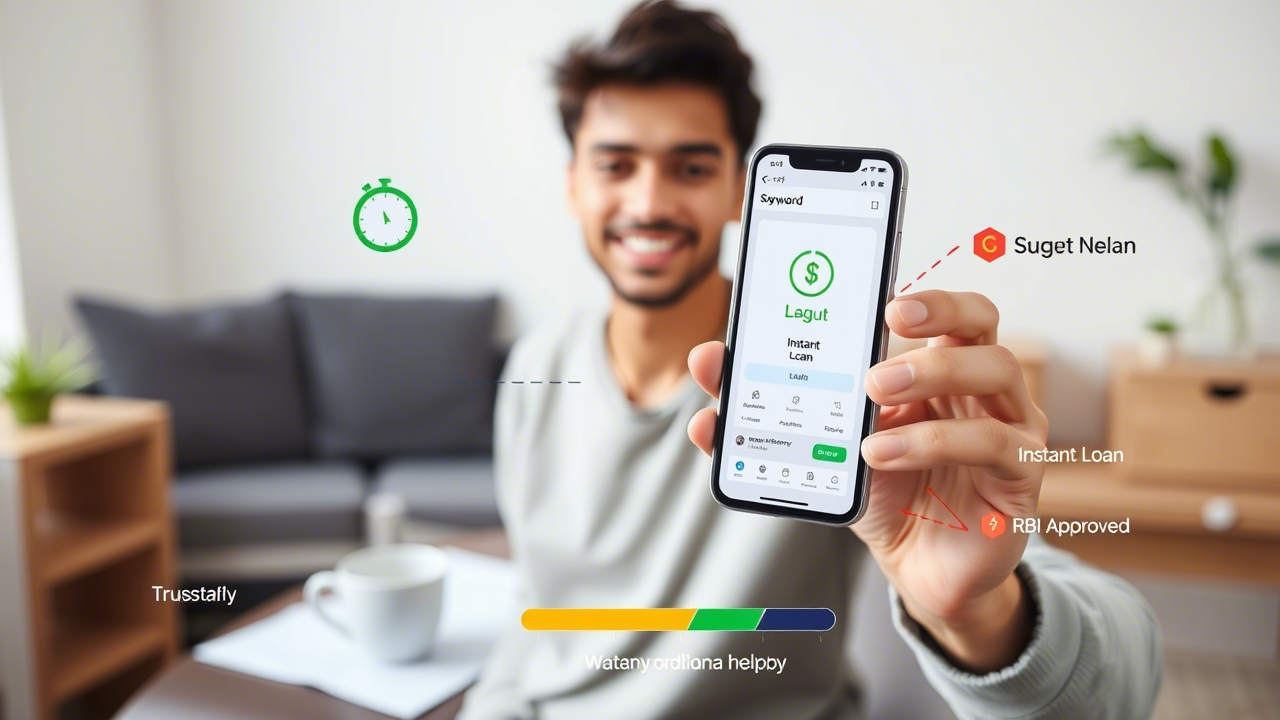 Quick cash loan app interface with secure and instant approval features